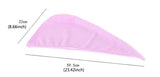 Microfiber hair turban towel, light blue - Front View