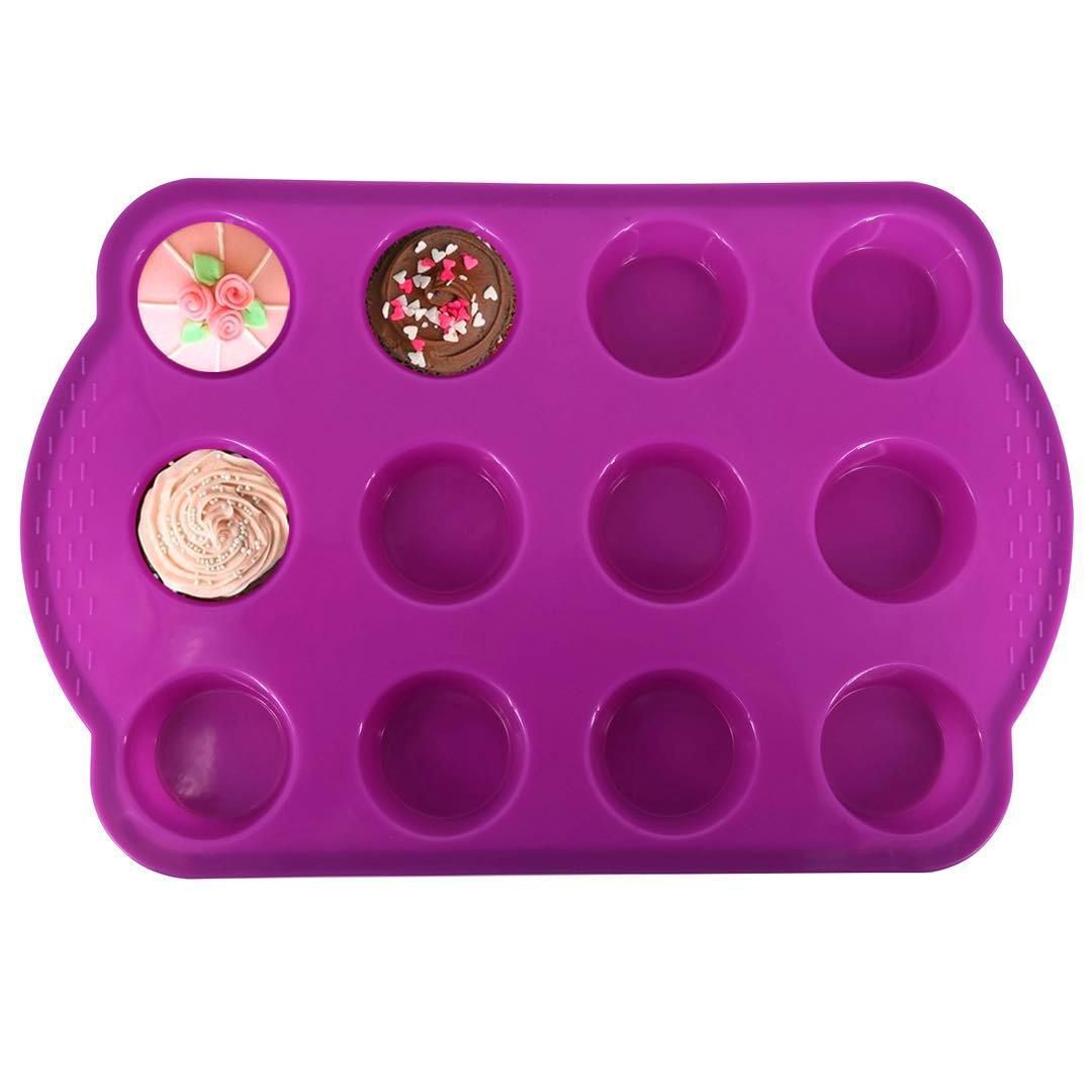 Mini Muffin Tray, Purple, Baking Tin for Muffins