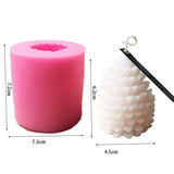 Cone candle molds DIY pink, 1 pack - Front View