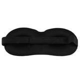 3D Sleep Mask Eye Mask Blindfold Black - Top-Down View