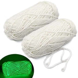 Luminous yarn for knitting and crocheting, White