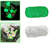 Luminous yarn for knitting and crocheting, White - Front View