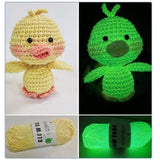 Luminous yarn for knitting and crocheting, White