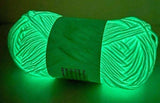 Luminous yarn for knitting and crocheting, White - Top-Down View