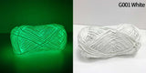 Luminous yarn for knitting and crocheting, White