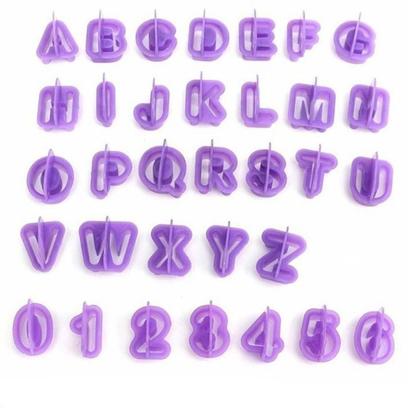 Alphabet Letter Number Cutters for Baking, 26 Characters, 3.5 cm