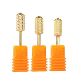 Electric file bits, medium grit rounded gold, compatible with most electric files