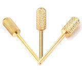 Electric file bits, medium grit rounded gold, compatible with most electric files