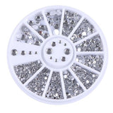 Rhinestone 4 sizes, Silver Clear