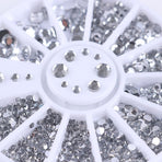 Rhinestone 4 sizes, Silver Clear