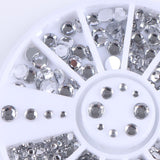 Rhinestone 4 sizes, Silver Clear