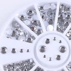 Rhinestone 4 sizes, Silver Clear