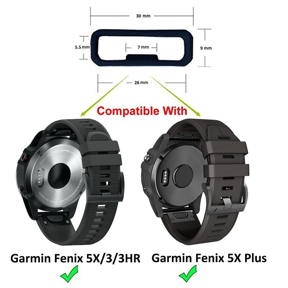 10-Pack Black Loops for 22 mm Watch Straps, 22mm
