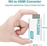 Wii to HDMI Adapter White, Compatible with Nintendo Wii Full HD 1080p - Side View
