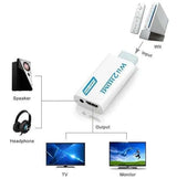 Wii to HDMI Adapter White, Compatible with Nintendo Wii Full HD 1080p - Top-Down View