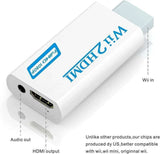 Wii to HDMI Adapter White, Compatible with Nintendo Wii Full HD 1080p - Close-Up Angle