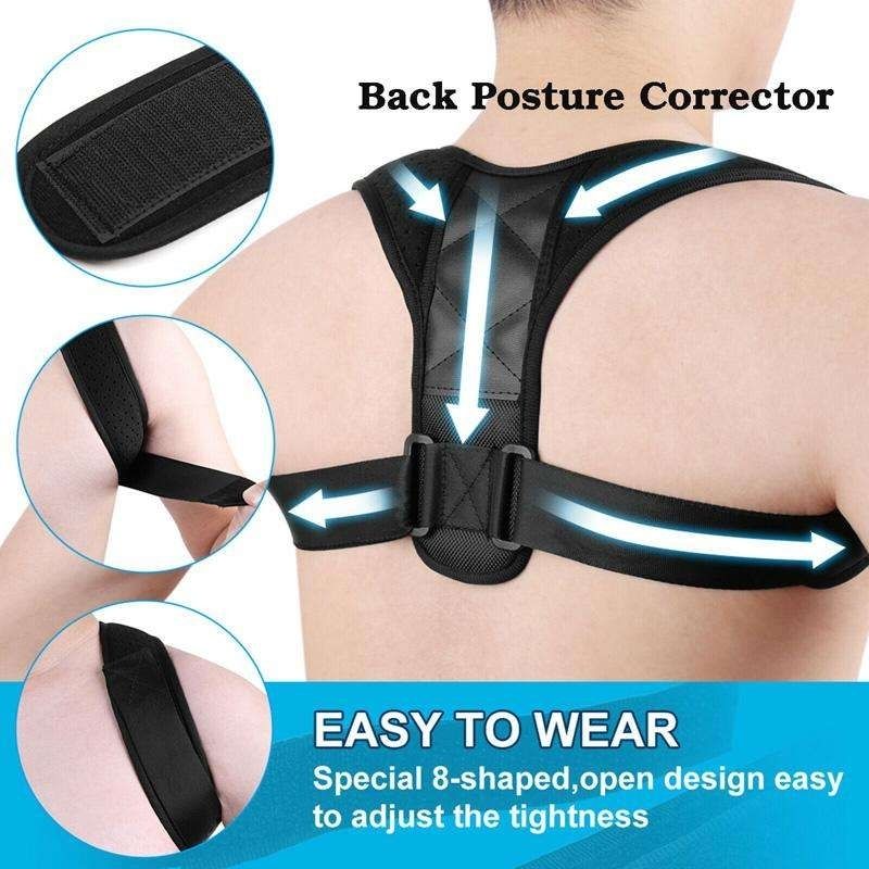 Posture correction vest in Black