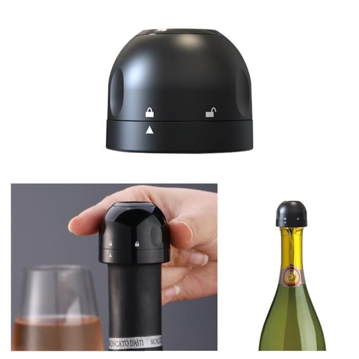2 Champagne Cork Stoppers, Vacuum Sealer for Wine Bottles