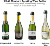 2 Champagne Cork Stoppers, Vacuum Sealer for Wine Bottles - Side View