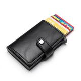 5 Cards Wallet Card Holder with RFID & NFC Protection, Dark blue
