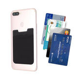 Universal Mobile Wallet Card Holder Self-adhesive Black - Side View