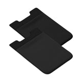 Universal Mobile Wallet Card Holder Self-adhesive Black - Top-Down View