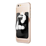 Universal Mobile Wallet Card Holder Self-adhesive Black