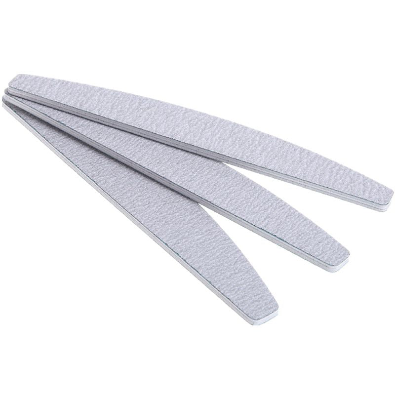 5-pack Half Moon Zebra Nail Files, 100/120 Grit, with Storage Case