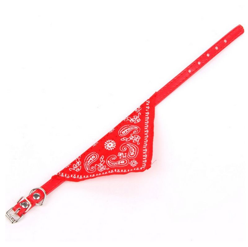 Dog collar bandana scrunchie scarf, red