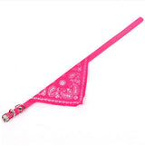 Dog collar bandana scrunchie scarf, red - 45-Degree Angle