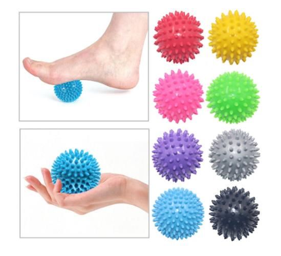2pcs Spiky Ball Round Muscle Massage Roller, Random Color