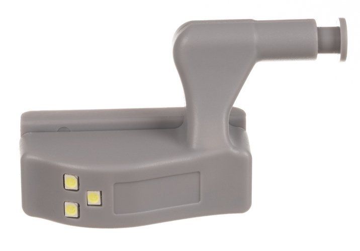 3-pack Universal LED Hinge Sensor Light for Cabinet Wardrobe Kitchen Night Light, Grey
