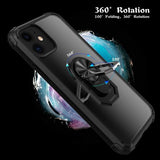 iPhone 12 Silicone Shockproof Cover, Black Transparent, Compatible with iPhone 12 Pro - Side View