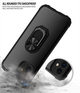iPhone 12 Silicone Shockproof Cover, Black Transparent, Compatible with iPhone 12 Pro - Top-Down View