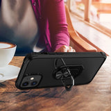 iPhone 12 Silicone Shockproof Cover, Black Transparent, Compatible with iPhone 12 Pro - 45-Degree Angle