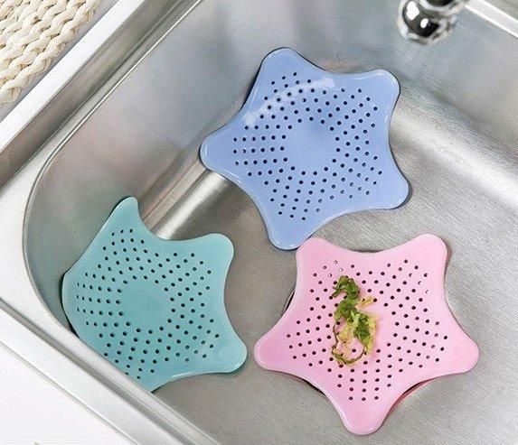 Silicone sink drain filter for bathtub and shower, white