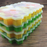 Hexagon Ice Cube Mold for Baking, MultiColor - Top-Down View
