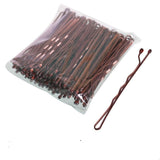 100pcs Brown Hair Clips - Hairpins - Front View