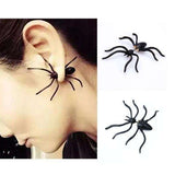 Black Spider Halloween Earrings, 2 Pieces