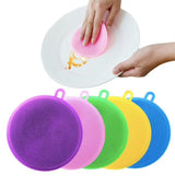 Silicone sponge for dishes, multi-color, with Magnic silicone dish sponge washing scrubber