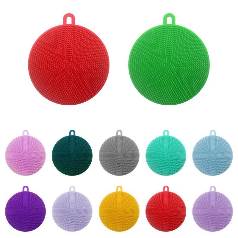 Silicone sponge for dishes, multi-color, with Magnic silicone dish sponge washing scrubber