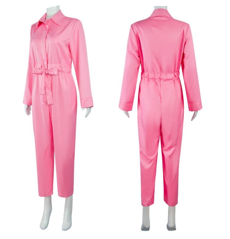 Barbie Jumpsuit Costume Light Pink, Size S for Halloween Cosplay