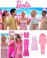 Barbie Jumpsuit Costume Light Pink, Size S for Halloween Cosplay - Rear View