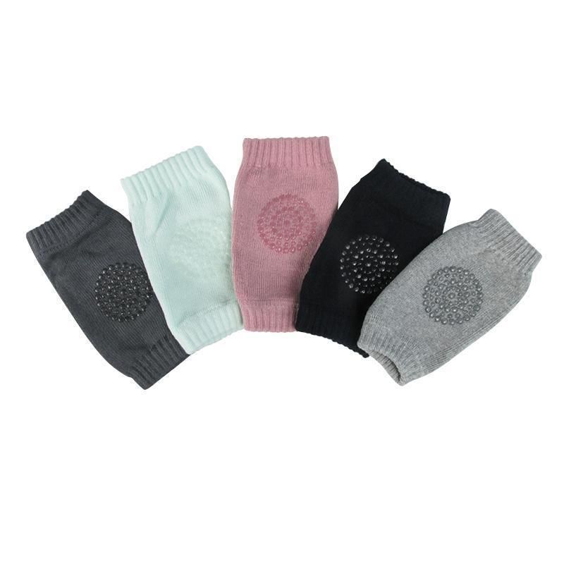 1 Pair - Baby Knee Pads, Anti-Slip Crawling Cuff for Kids, Dark Gray