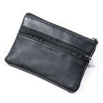 Small Wallet with Zipper Card Holder, Black