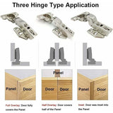 8 Pack 110 Degree Full Overlay Cabinet Hinges with Built In Damper Self Closing for Kitchen Doors