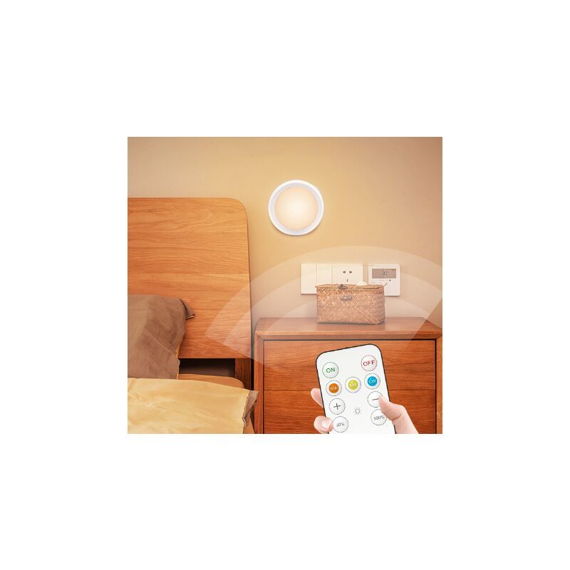6 Pack Battery Operated Touch LED Spotlights Warm White for Cabinet Wardrobe Kitchen Furniture