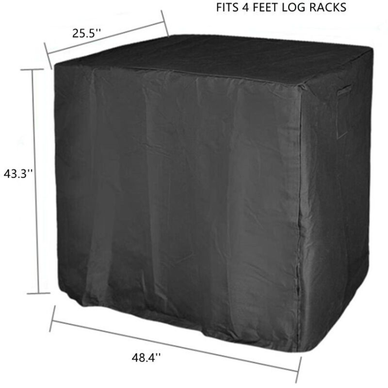 Firewood Rack with Waterproof 420D Oxford Cover Large Outdoor Log Holder, 222 x 64 x 2in
