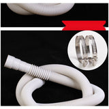 Washing Machine Drain Hose Corrugated Plastic Extension Tube Grey, 2M - Front View