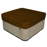 Square Hot Tub Spa Cover Waterproof 190T Polyester Anti Dust Anti UV with Storage Bag Black Coffee, 207 x 207 x 30cm